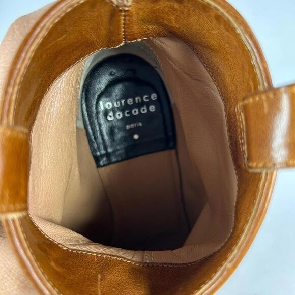 Laurence Dacade Women’s Honey Brown Chelsea Boots US 7 R-Toe Western Ankle Heels - Picture 9 of 10